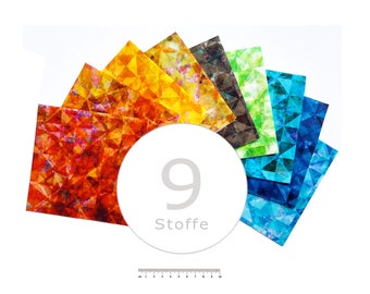 Stoffpaket Reflections by QTfabrics, 9 Stoffe, leuchtende Farben,bunt, Patchwork