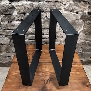 Table legs 50 cm / 45 cm / 40 cm / 39 cm / 30 cm wide - raw steel DIY table runners table frame coffee table dining table industrial design bench furniture
