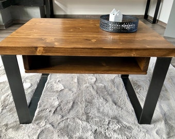 Coffee table side table 70 cm x 48 cm - industrial design loft style