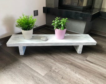 Banc à fleurs - étagère à plantes banc décoratif en bois massif