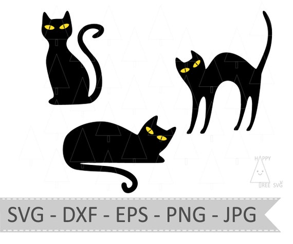 Download Cat Svg Black Cats Svg Dxf Png Eps Jpg Halloween Svg Etsy PSD Mockup Templates