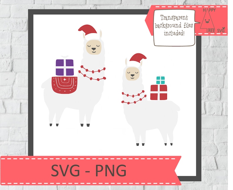 Download Christmas llama SVG llama svg dxf png eps clipart | Etsy