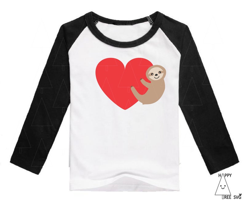 Download Sloth on Heart SVG Valentines Day SVG PNG clipart | Etsy