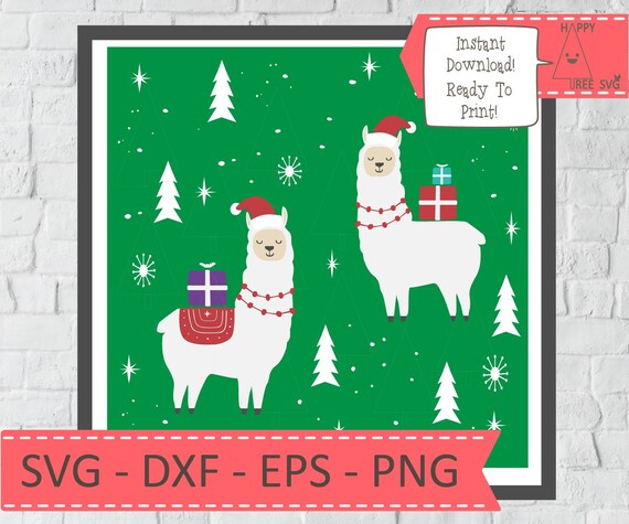 Download Free Christmas Llama Svg Llama Svg Dxf Png Eps Clipart Etsy SVG DXF Cut File