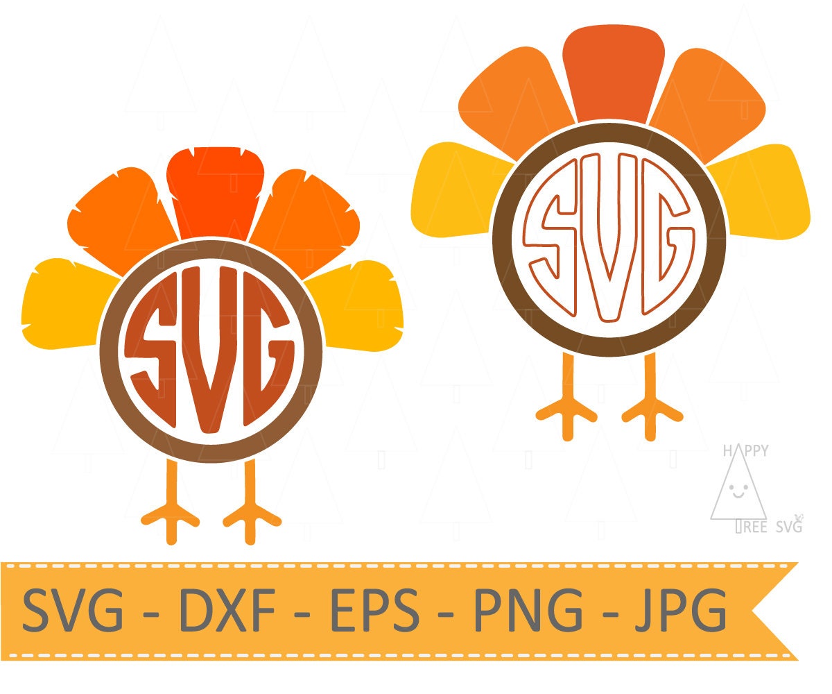 Download Turkey Monogram Svg Dxf Turkey Svg Eps Png Jpg Etsy