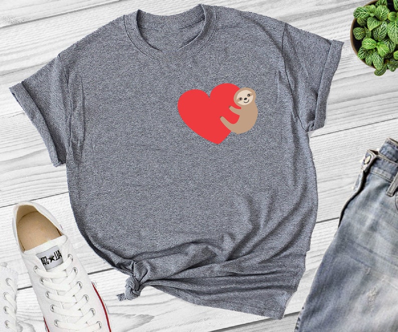 Download Sloth on Heart SVG Valentines Day SVG PNG clipart | Etsy