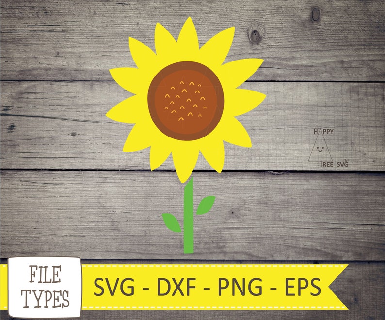 Download Clip Art Flower Svg Flower And Leaf Spring Decor Sunflower Clipart Dxf Sunflower Svg Png Eps Flower Printables Art Collectibles