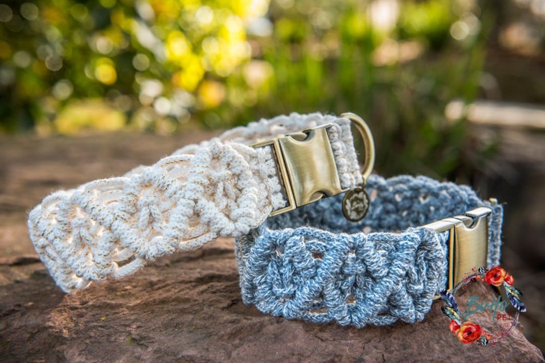 Boho Styled Decorative Macramé Dog Collar Etsy