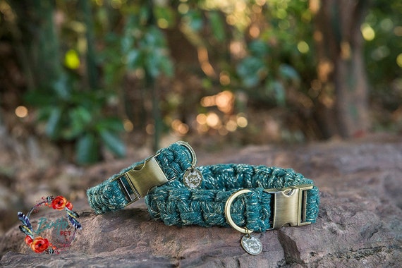 Buy The Boho Pet Signature Metallic Macrame Dog Collars Online in India Etsy