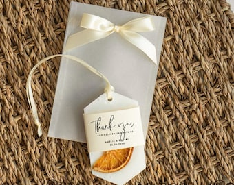 Personalised Wedding Favors bulk, Wedding orange favor gifts, bridal shower Soy Favor gift, Wardrobe Freshener wax Tablet gifts for guests