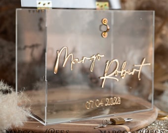 Frozen Personalized Wedding Card Box, Acrylic Card Box, Wedding Card Box with Lid, Wedding Money Box, Wedding Card Box, ACCFR