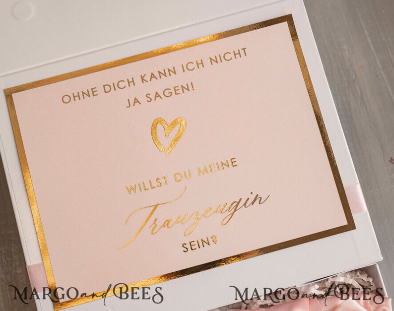 personalisierter Glas Trauzeugin geschenk fragen box Brautjungfer Trauzeuge, Möchtest Du meine Trauzeugin sein box Geschenkschachtel Hochzeit Trauzeuge fragen