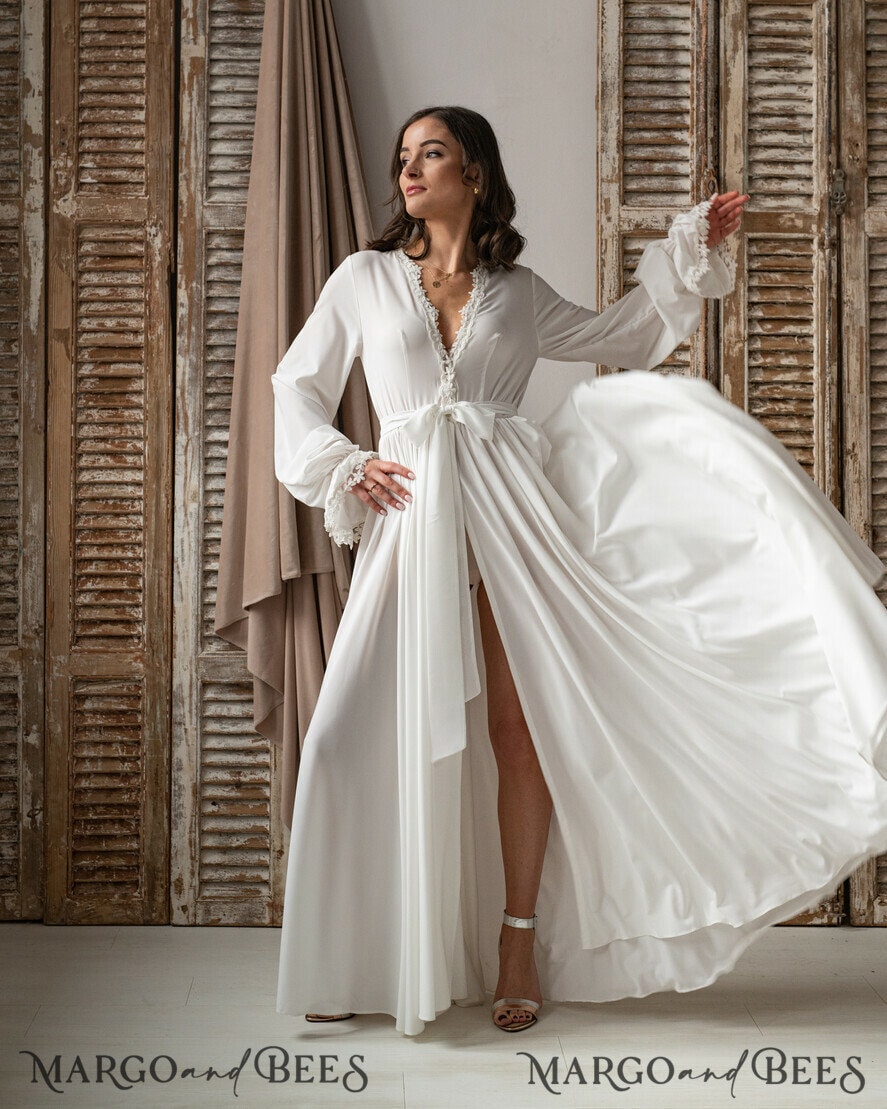 Lace wedding robe top