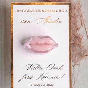 JGA geschenke gäste, Kreative Gastgeschenke für junggesellinnenabschied, Dankeschön zum JGA Kleine Geschenke für Freundinnen Lippenbalsam