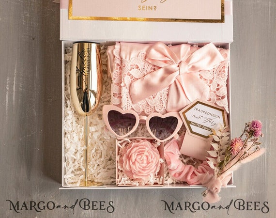 Trauzeugin geschenk fragen box Brautjungfer Morgenmantel , Möchtest Du meine Trauzeugin sein box Geschenkschachtel Hochzeit Trauzeuge fragen