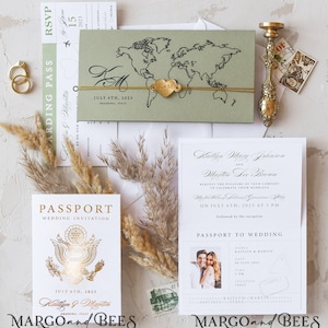 Hochzeitseinladung Toskana Passport, Hochzeit Ziel Griechenland, Passport Einladung, Hochzeit lädt Karte Ticketeinladungsset, Reise einlädt