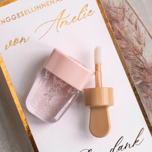 JGA geschenke gäste, Kreative Gastgeschenke für junggesellinnenabschied, Dankeschön zum JGA Kleine Geschenke für Freundinnen Lippenbalsam