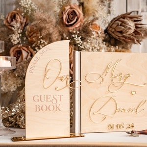 Rustic Wooden Wedding GuestBook, Boho Instax Instant Photo Booth, Wood Album Rustic guest book polaroids, wdGPx