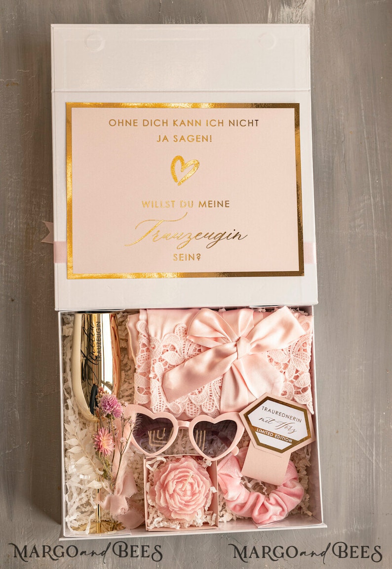 Trauzeugin geschenk fragen box Brautjungfer Morgenmantel , Möchtest Du meine Trauzeugin sein box Geschenkschachtel Hochzeit Trauzeuge fragen