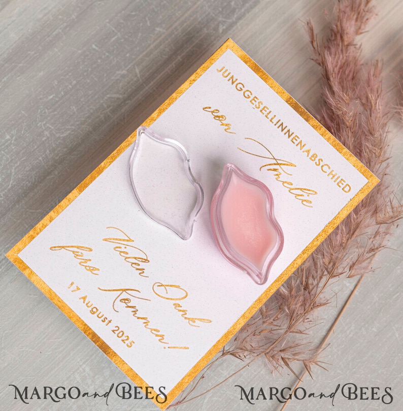 JGA geschenke gäste, Kreative Gastgeschenke für junggesellinnenabschied, Dankeschön zum JGA Kleine Geschenke für Freundinnen Lippenbalsam