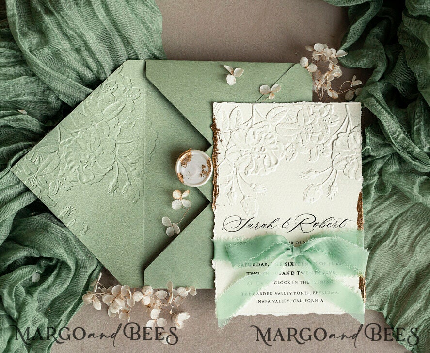 Bespoke Embossed Blind Sage green
