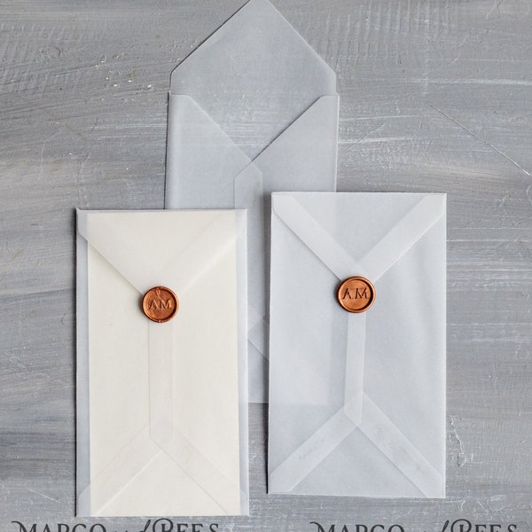 DL long Vellum Transparent Handmade Envelopes, Elegant Envelopes tracing paper, Luxury Invitation Envelope, Card Envelopes  Clear
