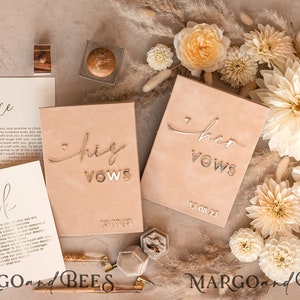 Bride and groom vow books, wedding vow books, personalized vow booklets, his and her vow books, custom wedding vow cases, bridal shower gift