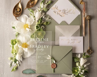 Custom order for Katherine: Double sided RSVP card and Main envelopes addressing