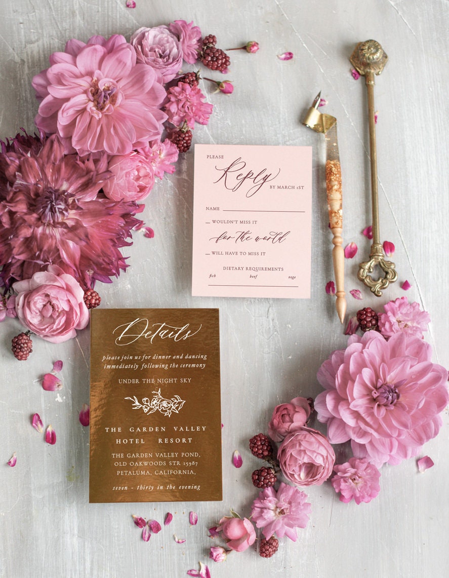 Invitaciones Para Boda Invitaciones De Boda Rústicas De Lujo - Pack De 10  Personalizables Con Diseño PASTEL FLORAL - Rosa, Amarillo, Verde Vieta Pro  Party, image size:887x1141