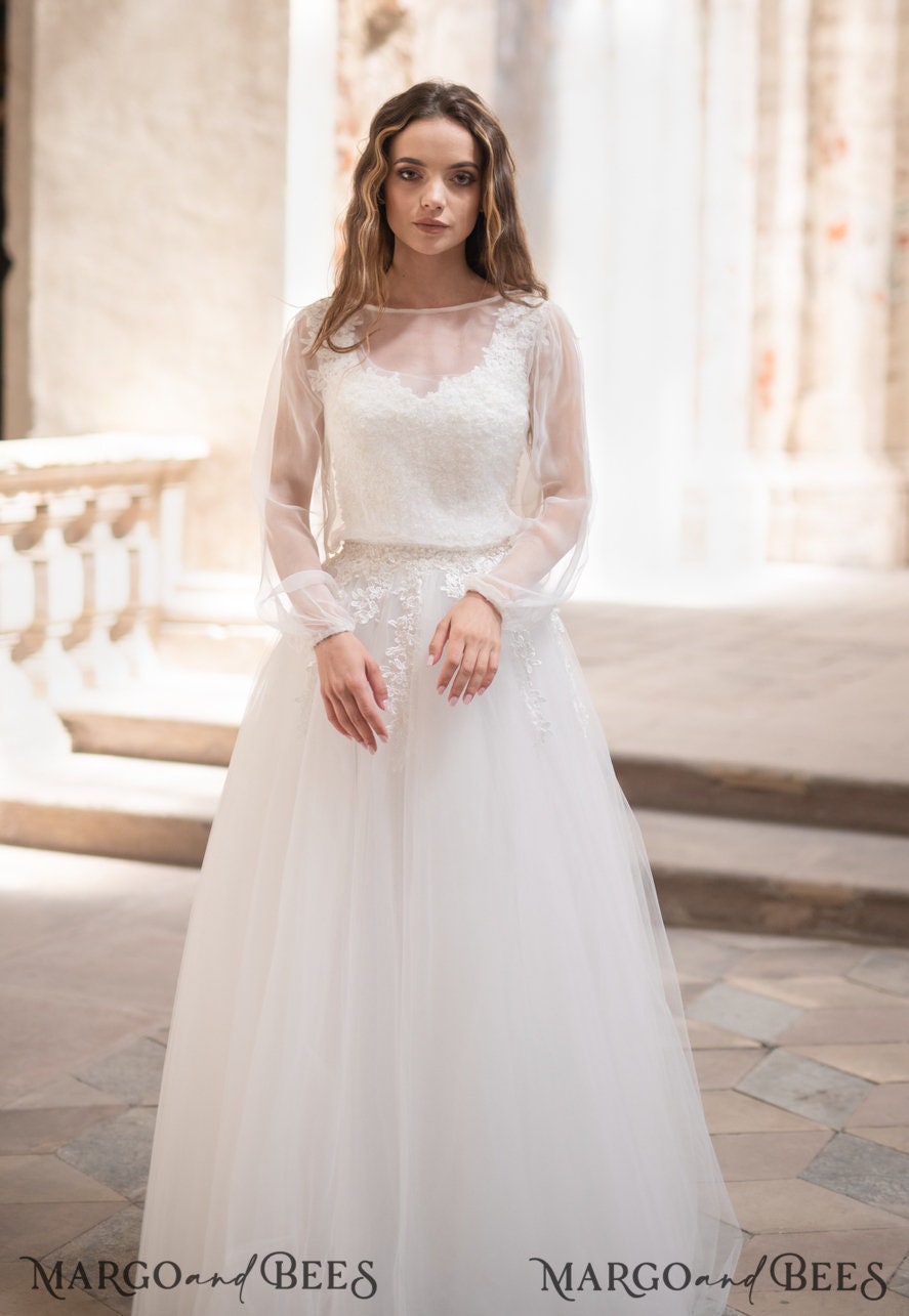 Ivory Chiffon Wedding Bolero Long 