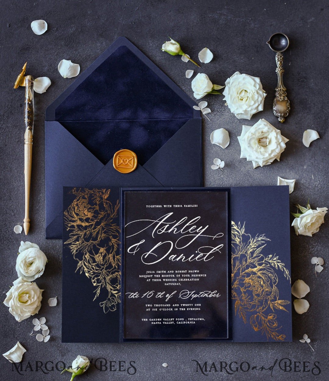 Lux • Glam • Unique << If this describes your wedding style, this invi, DIY Acrylic Invitations