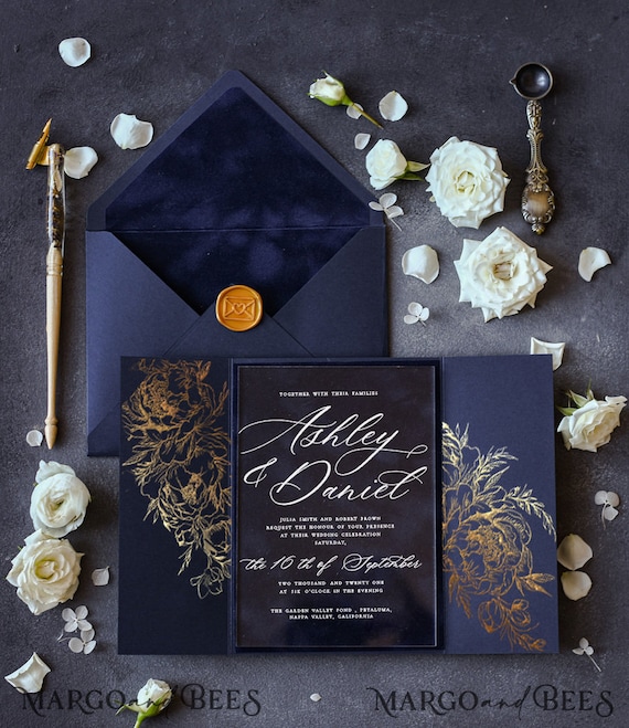 Elegantly You Acrylic Wedding Invitation Set (Invitation + RSVP Card)