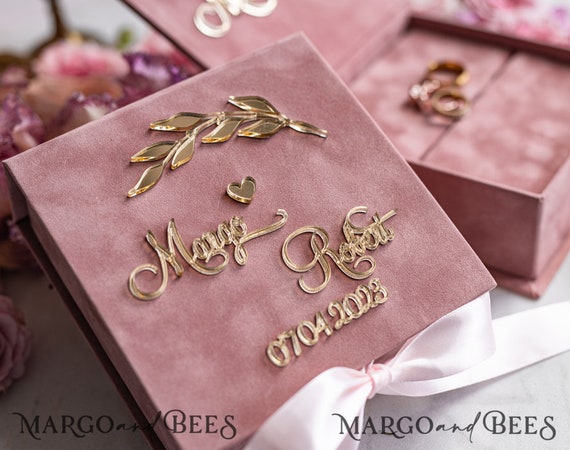 Buy Personalized Wedding Ring Box Ring Bearer With Acrylic Lid & Wood Base  Engraved Ring Box for Engagement Wedding Ceremony Keepsake Box Online in  India - Etsy