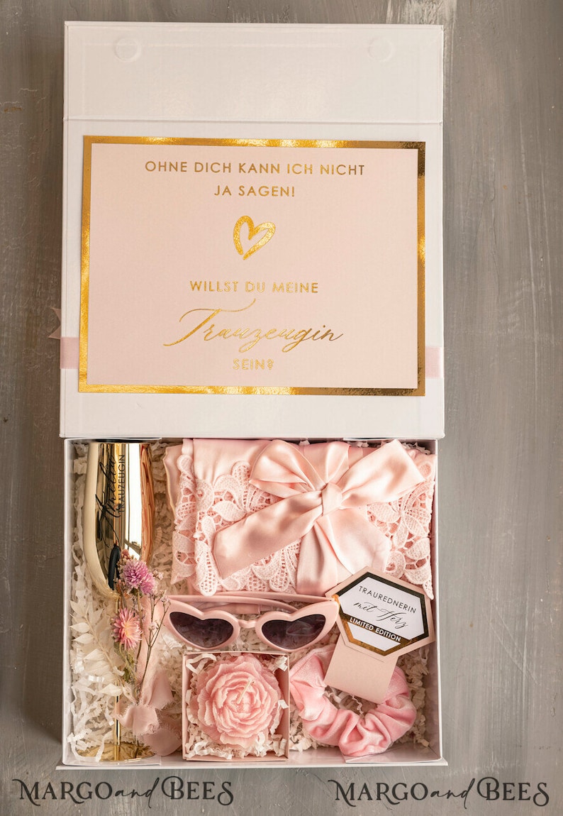 Trauzeugin geschenk fragen box Brautjungfer Morgenmantel , Möchtest Du meine Trauzeugin sein box Geschenkschachtel Hochzeit Trauzeuge fragen