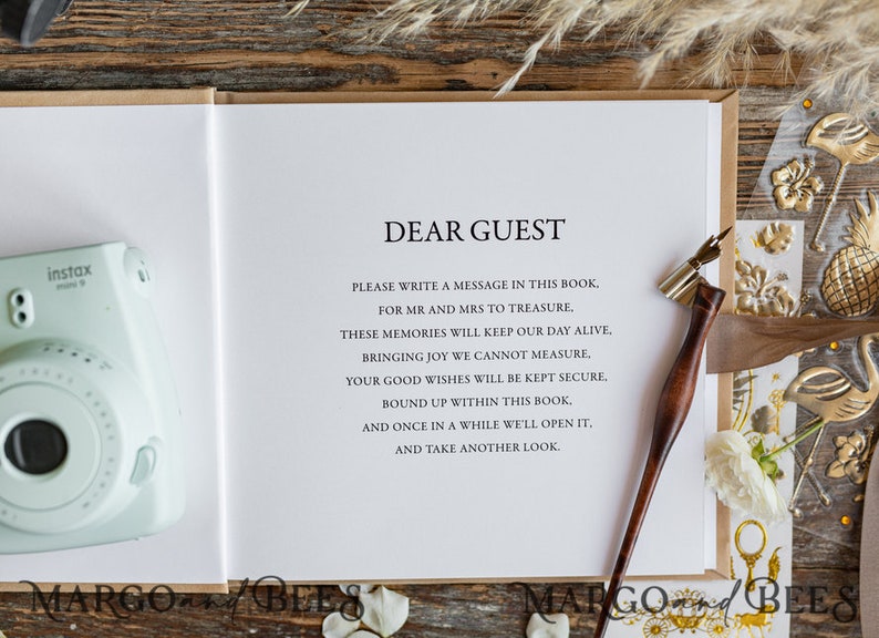 Boho glamour Golden Instax velvet Wedding GuestBook Gold, Large Instant Wedding Guest Book Ivory Polaroid velvet Guestbook, PhotoBook Instax, polaroid photobook, golden velvet photobook, instant velvet guestbook instax