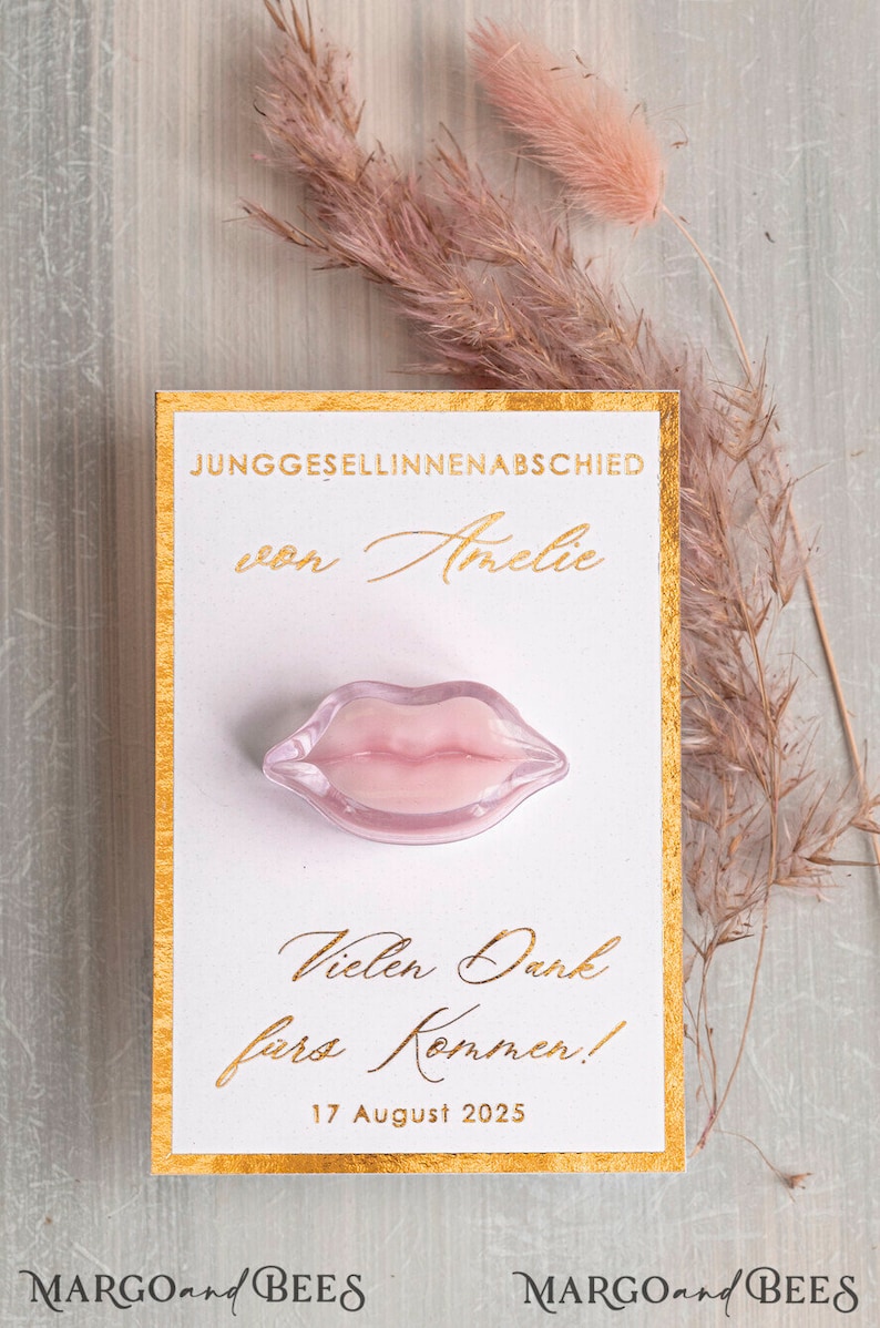 JGA geschenke gäste, Kreative Gastgeschenke für junggesellinnenabschied, Dankeschön zum JGA Kleine Geschenke für Freundinnen Lippenbalsam