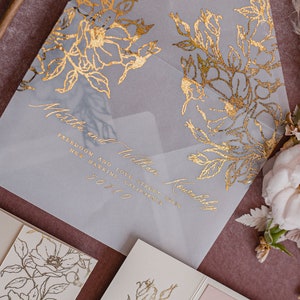 Elegant Gold Foil Wedding Invitation Suite Blush Pink Wedding - Etsy
