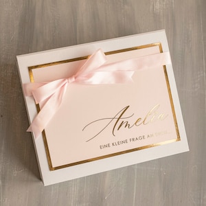 personalisierter Glas Trauzeugin geschenk fragen box Brautjungfer Trauzeuge, Möchtest Du meine Trauzeugin sein box Geschenkschachtel Hochzeit Trauzeuge fragen
