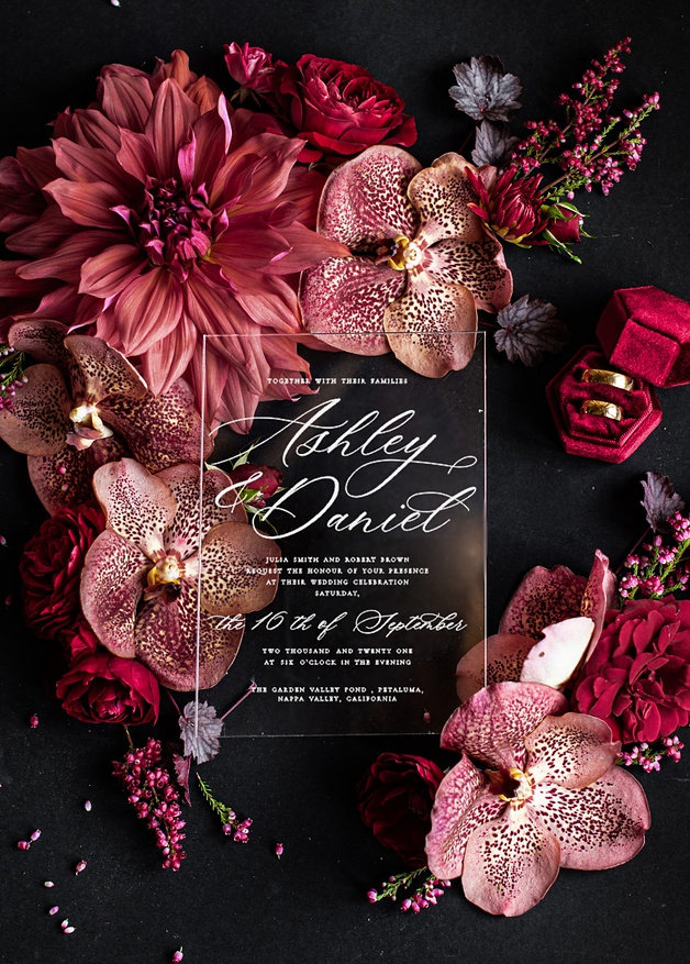 Acrylic Wedding Invitations & Invites Online - EWI  Faire part mariage,  Carte invitation mariage, Invitations de mariage traditionnel