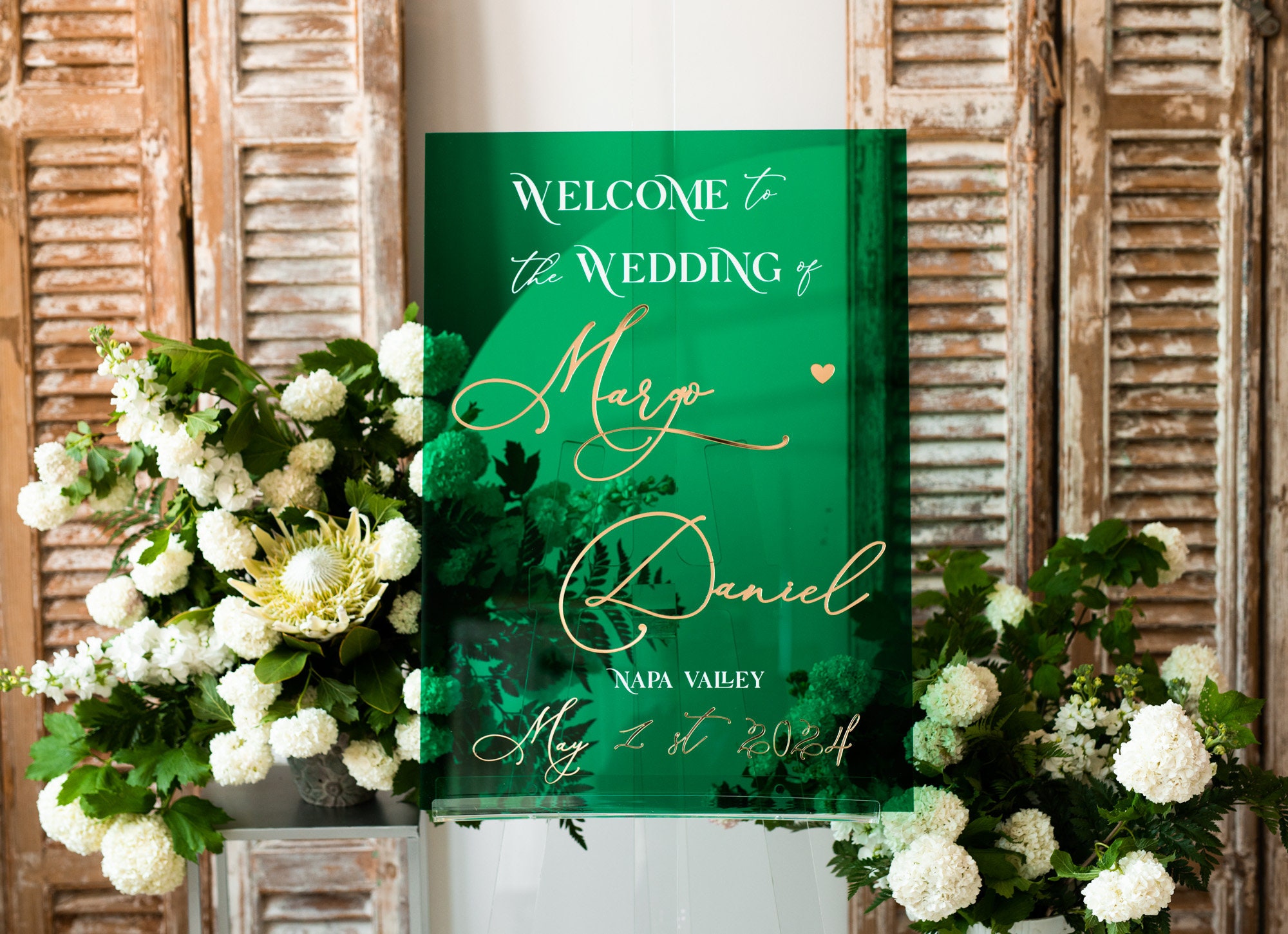 Acrylic Sage Green & Gold Wedding Welcome Sign, Painted Acrylic & gold  Wedding Welcome Sign, Greenery Gold Plexi Wedding Welcome Sign, Luxury Wedding  Wedding Welcome Sign, Tuscany Wedding Signage Golden mirror Wedding