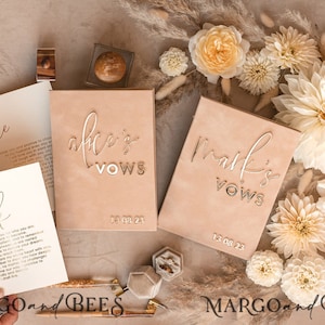 Bride and groom vow books, wedding vow books, personalized vow booklets, his and her vow books, custom wedding vow cases, bridal shower gift