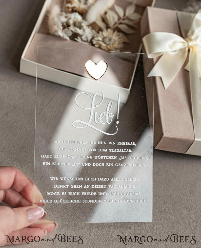 Geschenkschachtel für Geld Geldgeschenk zur Hochzeit mit Strauß aus Trockenblumen personalisiert Geschenk für Brautpaar Reagenzglas für Geld