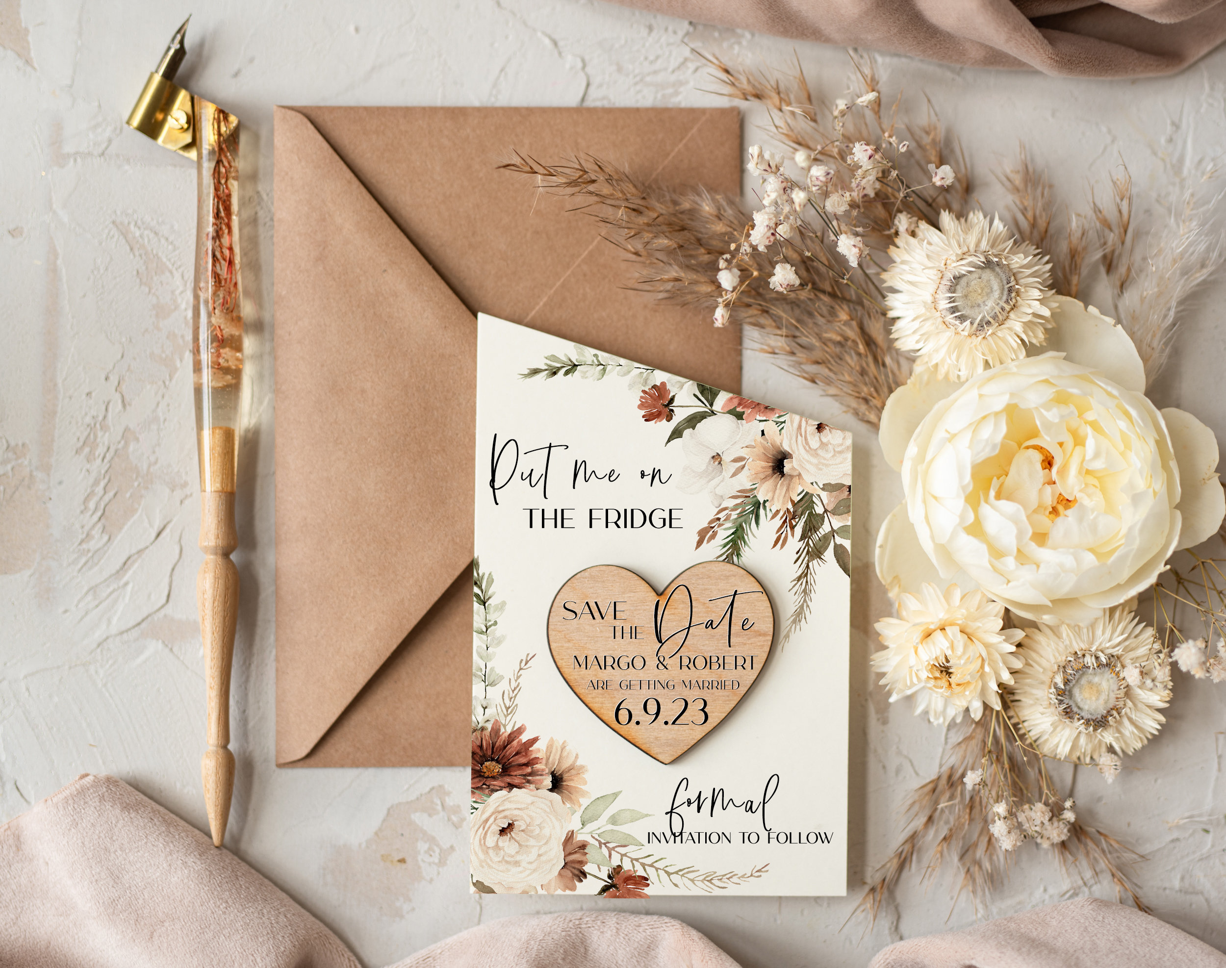 Save the Date, Save the Date Cards with Envelopes, Gold Foiled Save the  Dates for Weddings, Vellum Save the Dates Cards for weddings, Rose