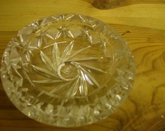 heavy crystal ashtray ***