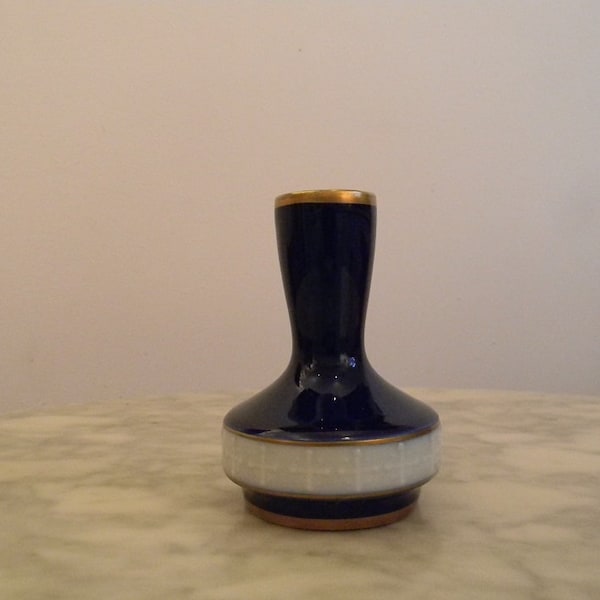 VINTAGE *** kleine Vase Echt Kobalt ***