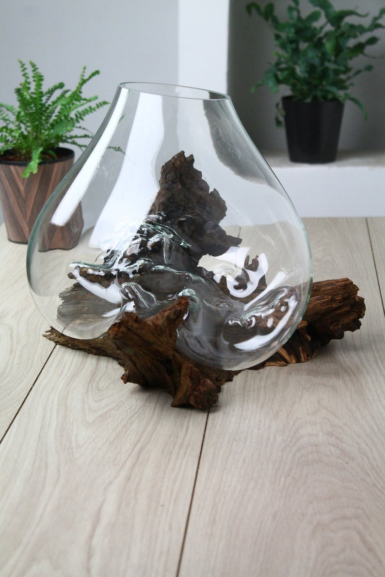 Glas auf Glasdekoration, Wurzel, Vase, Wabi Kusa, Las in Glas, Blumentopf, schmücken das Wohnzimmer, ein Hochzeitsgeschenk, Dekoration mit Holz Glas auf Glasdekoration, Wurzel, Vase, Wabi Kusa, Las in Glas, Blumentopf, schmücken das Wohnzimmer, ein Hochzeitsgeschenk, Dekoration mit Holz