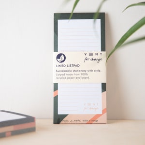 Recycled ideas List Pad – Green