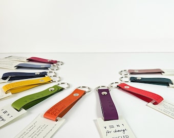 Recycled Italian Leather Keyring