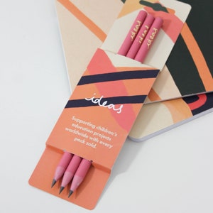 Recycled Orchid Pink Pencils in Pink Idea’s Sleeve