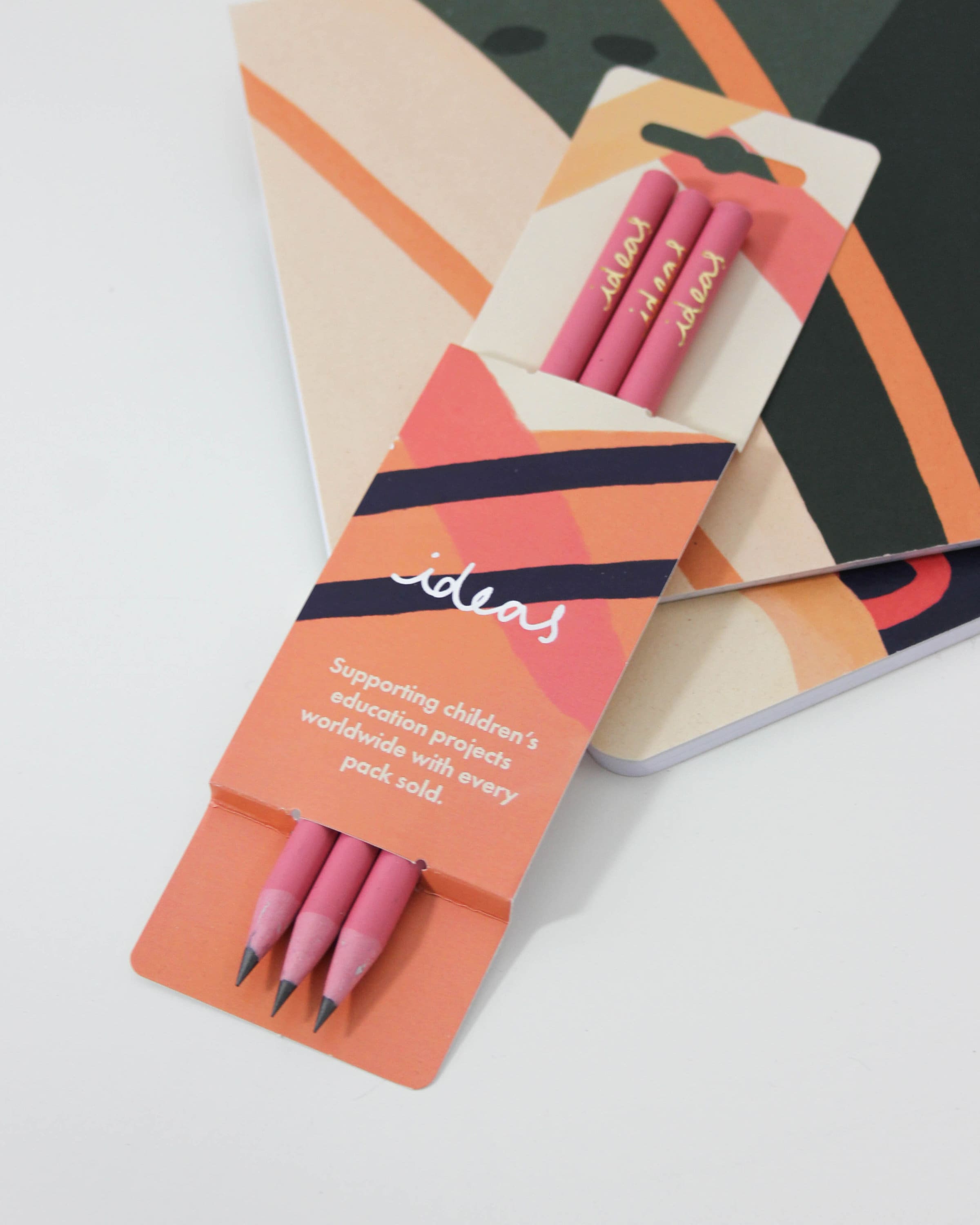 Recycled Orchid Pink Pencils in Pink Idea’s Sleeve